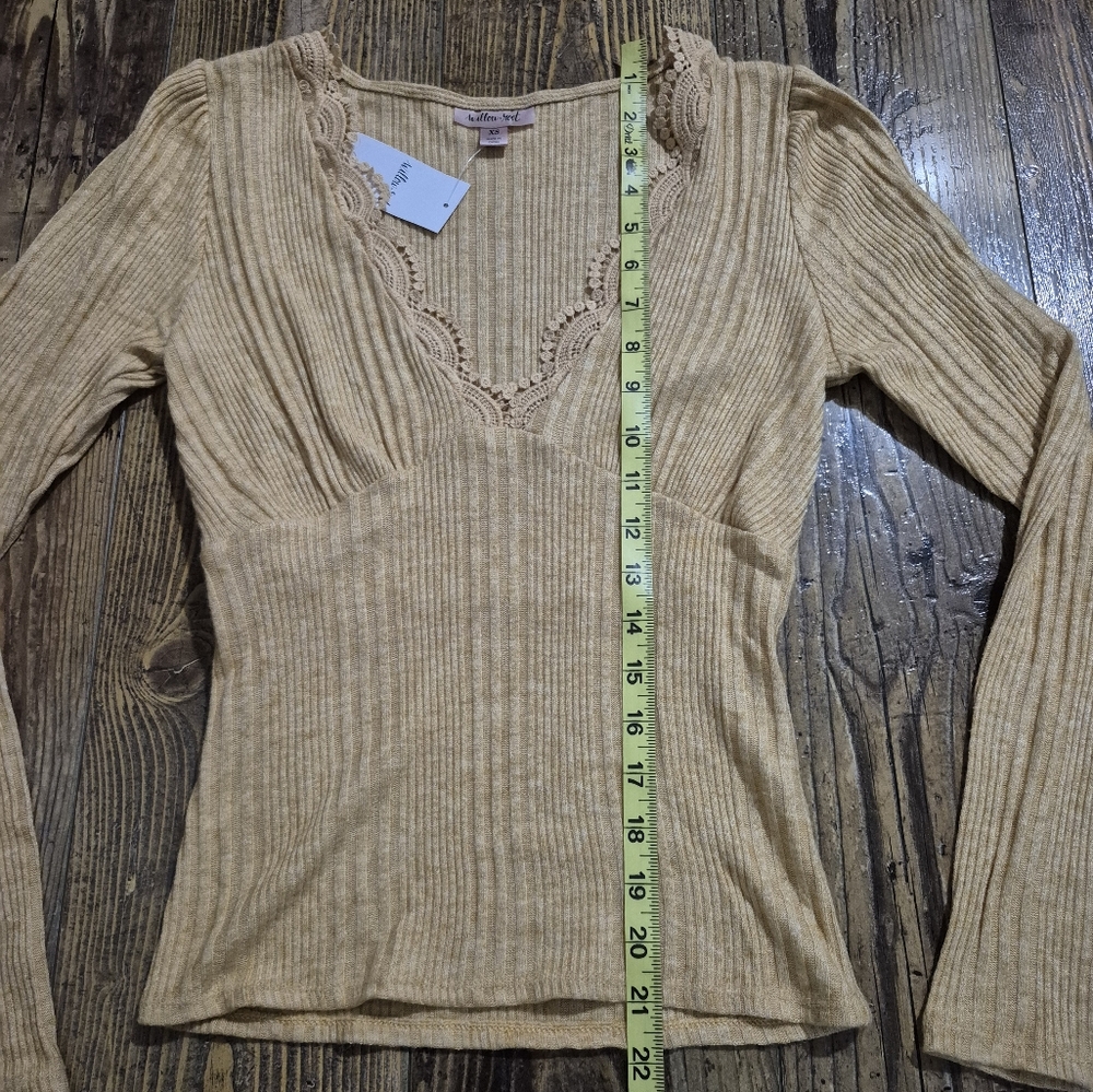 Willow And Root V Neck Autumn Sweater Size XS - Picture 4 of 5